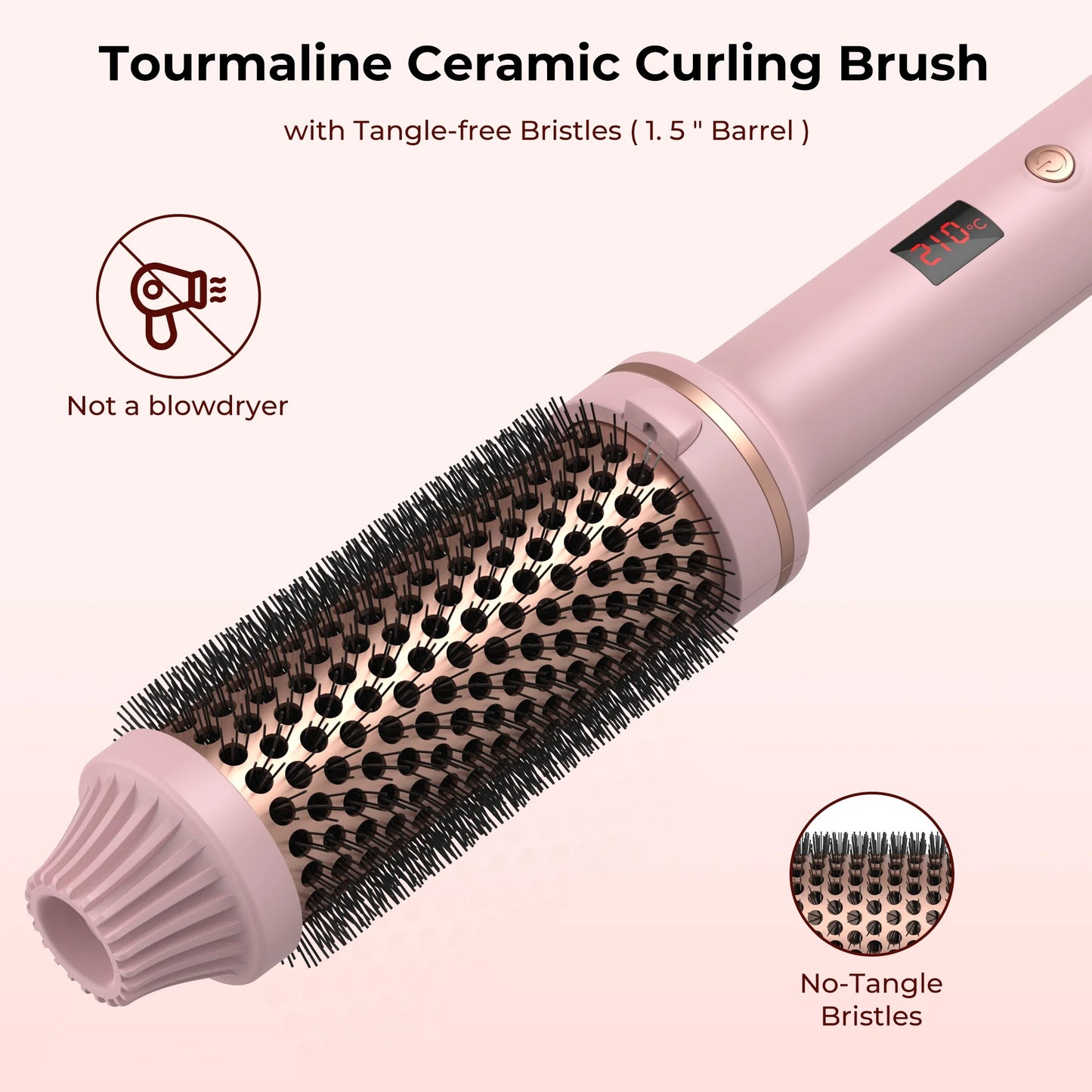 1.5 Inch Heated Hair Curling Brush