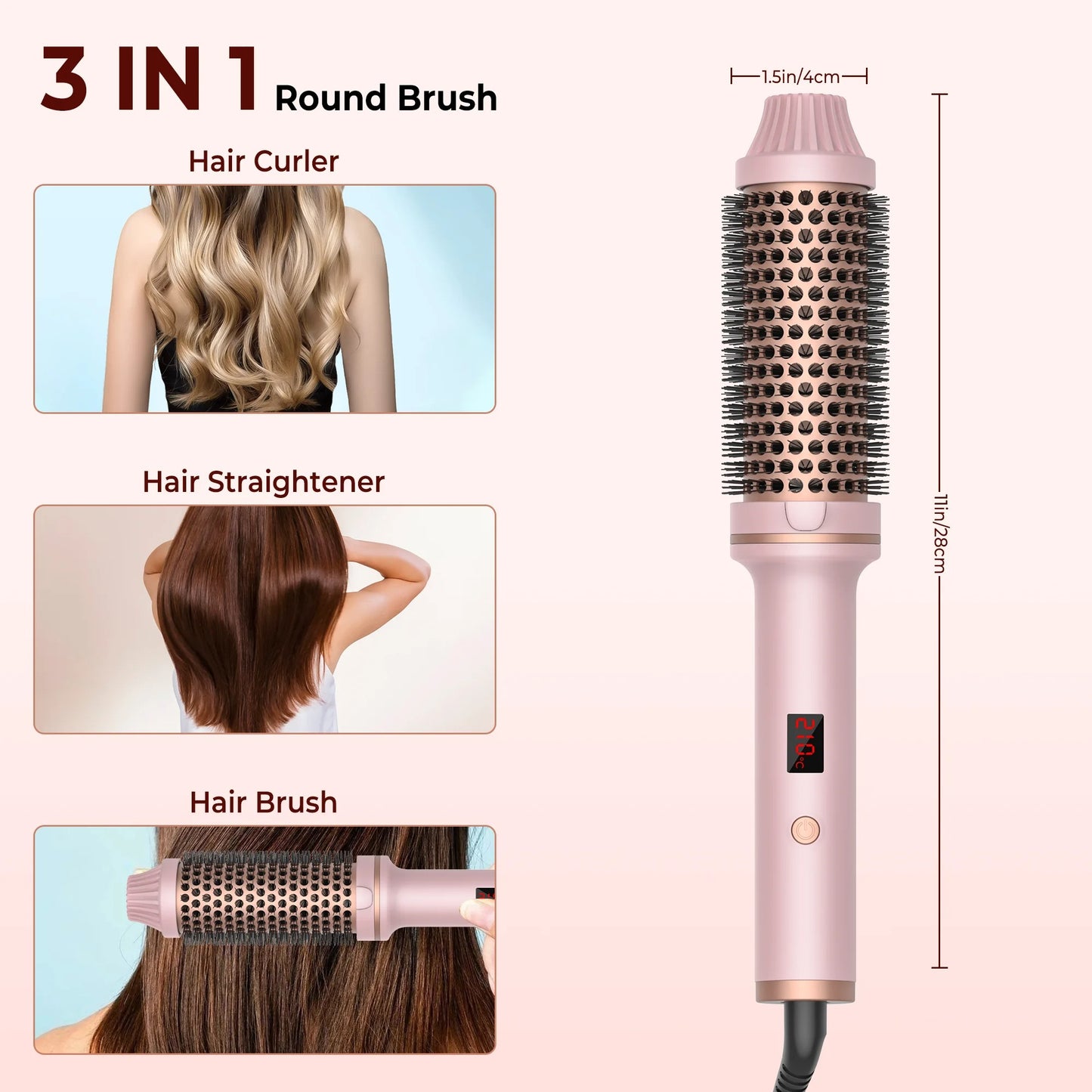 1.5 Inch Heated Hair Curling Brush